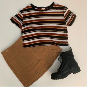 Garage Striped Crop Top